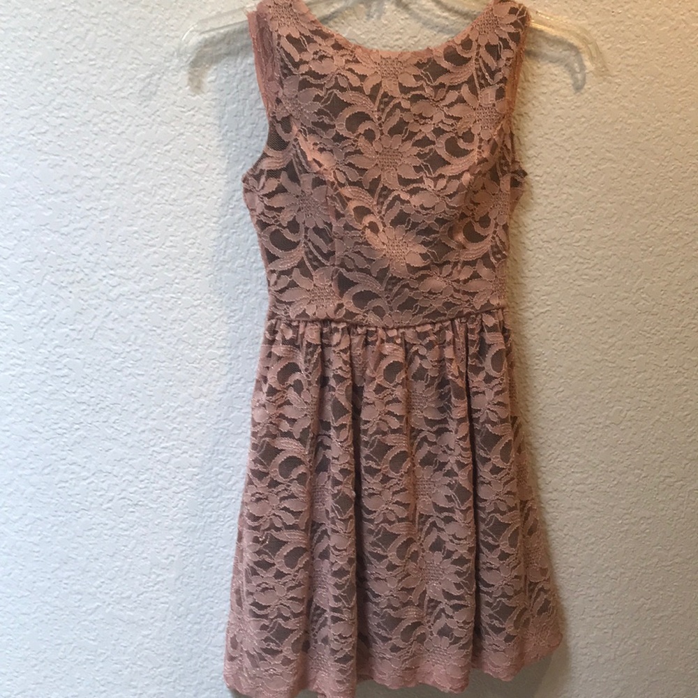 Adorable Peach Lace dress